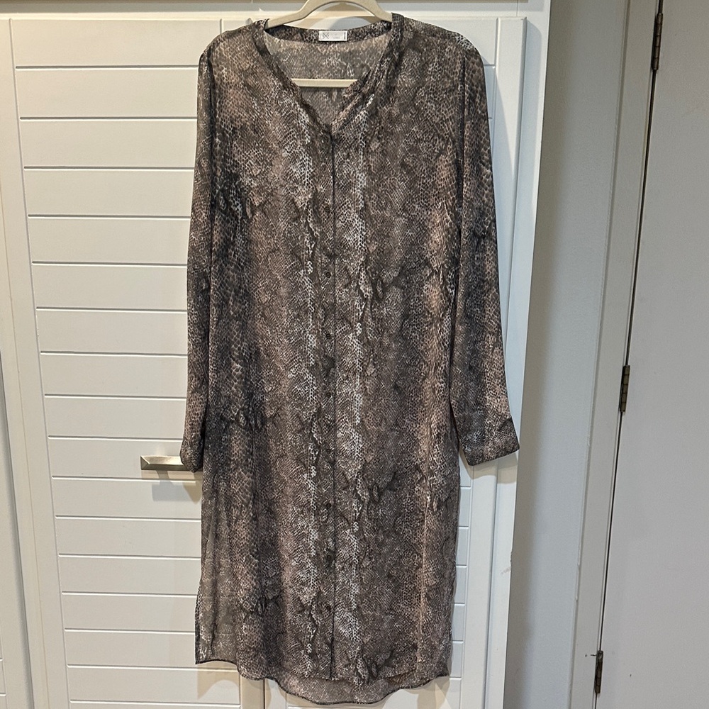 GxF Snake Print Shear Dress Sz L